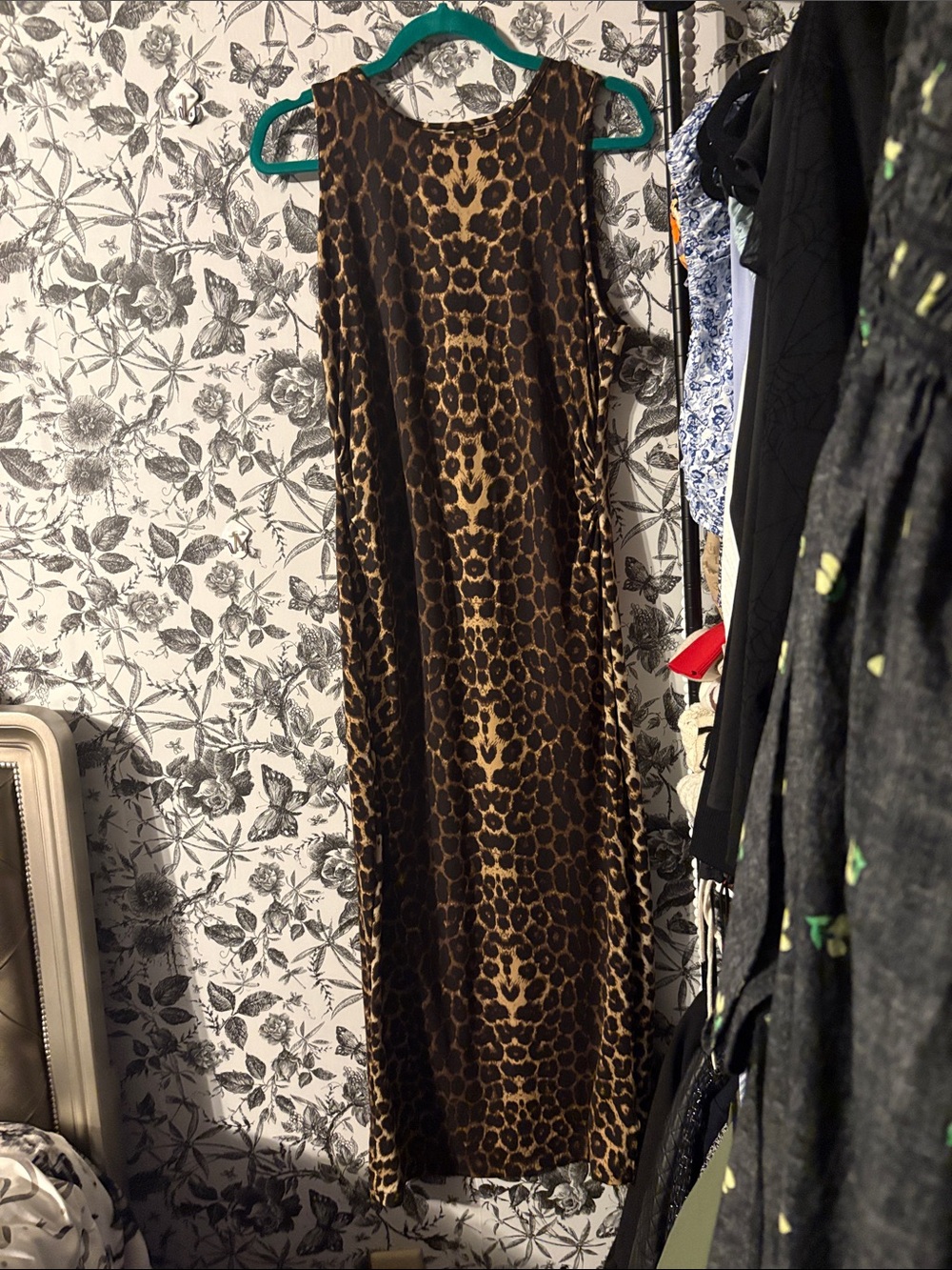 SHEIN Brown and Black Leopard Print Maxi Dress